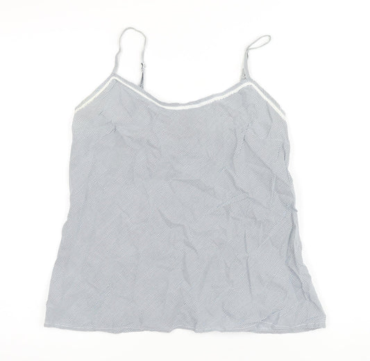 Womens UK Size M Mango Blue Camisole Button-Up