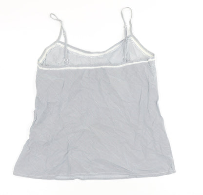 Womens UK Size M Mango Blue Camisole Button-Up