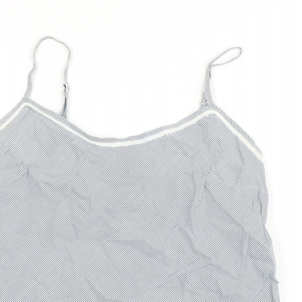 Womens UK Size M Mango Blue Camisole Button-Up