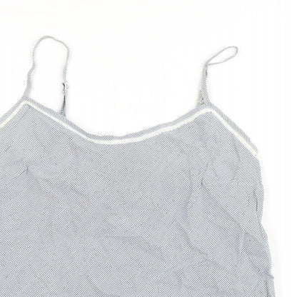 Womens UK Size M Mango Blue Camisole Button-Up