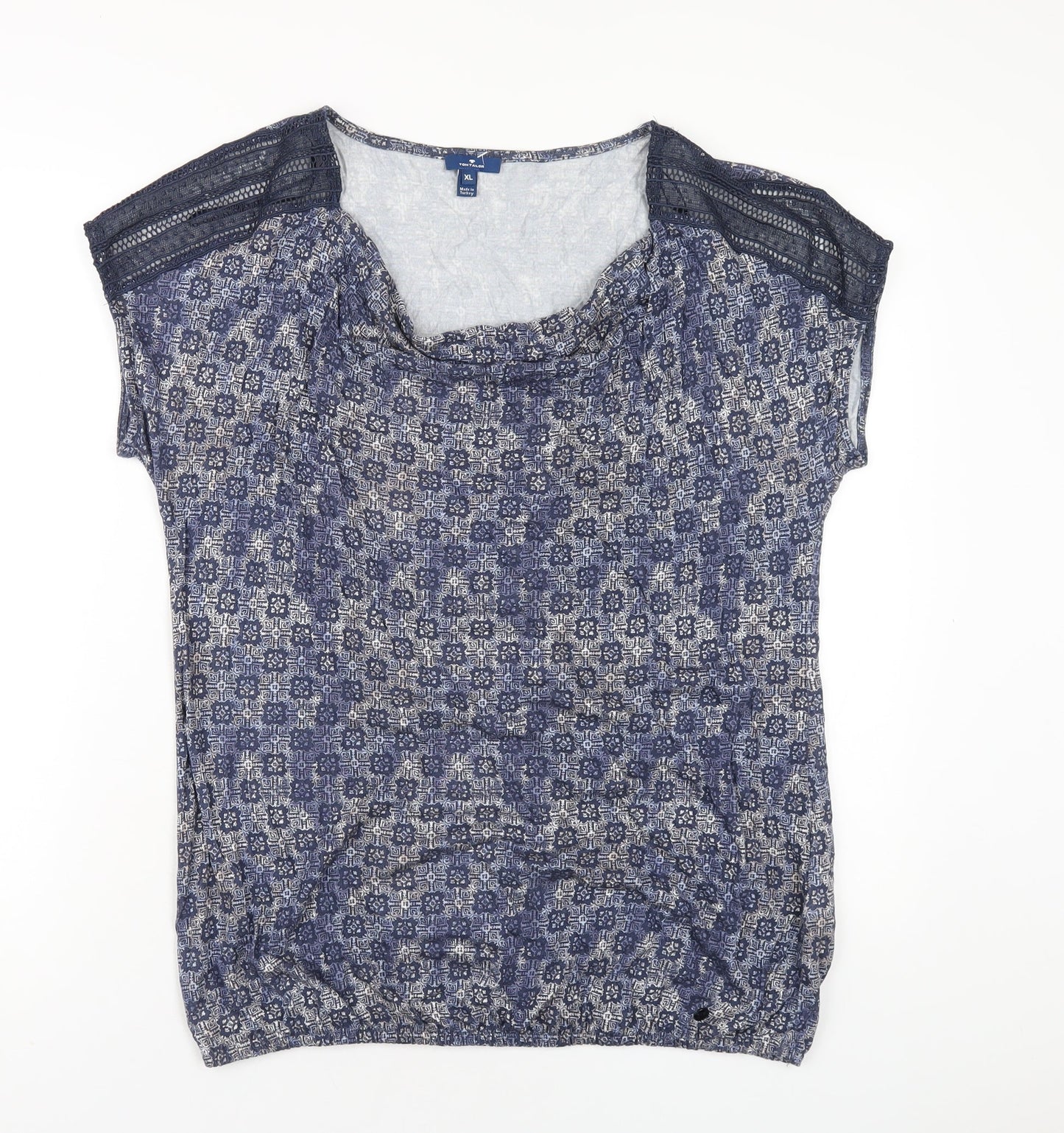 Womens UK Size XL TOM TAILOR Blue Basic T-Shirt