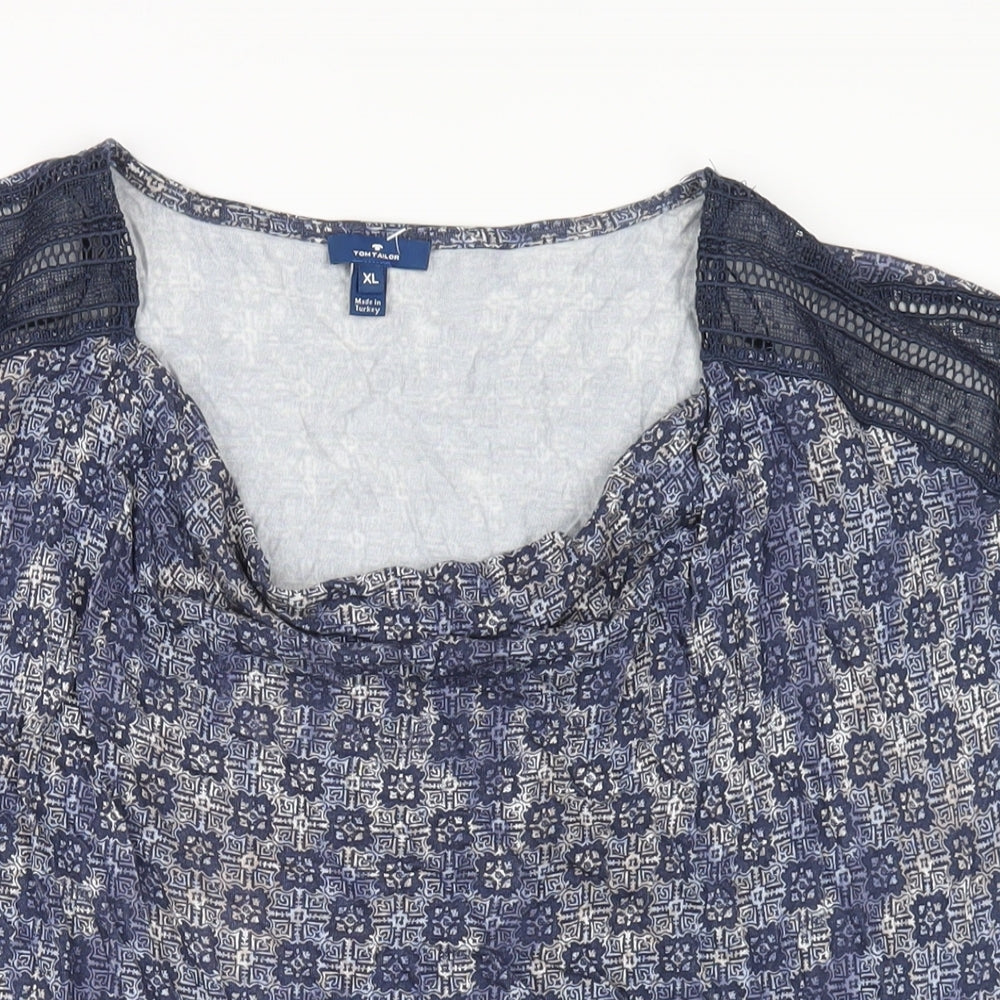 Womens UK Size XL TOM TAILOR Blue Basic T-Shirt