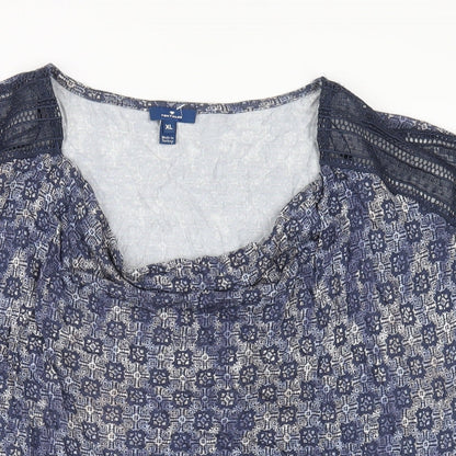 Womens UK Size XL TOM TAILOR Blue Basic T-Shirt