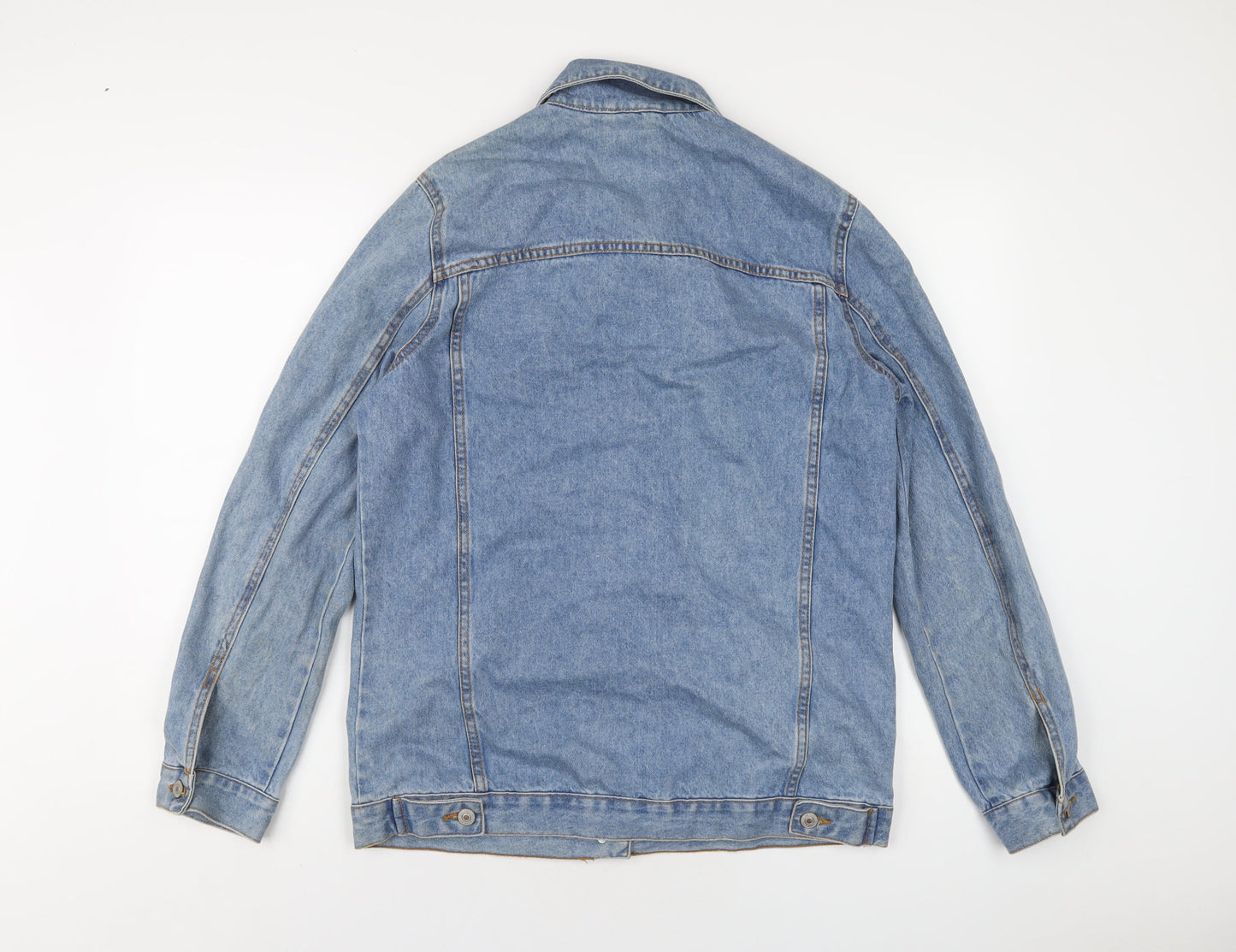 Denim & Co. Womens Blue Jacket Size 10 Button