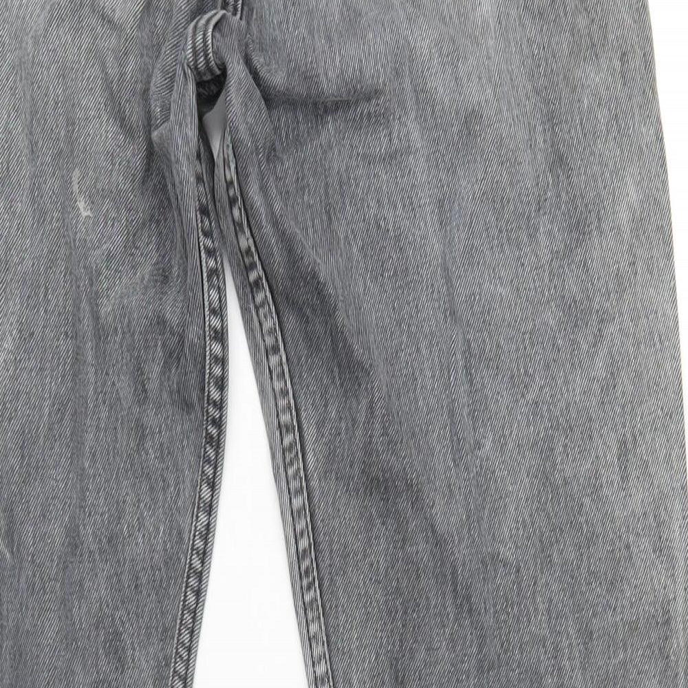 Levi's Mens Grey Cotton Straight Jeans Size 30 in L32 in Regular Button