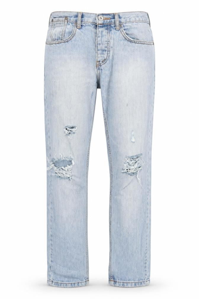 Mens UK Size 34 in Topman Regular Fit Straight Blue Jeans