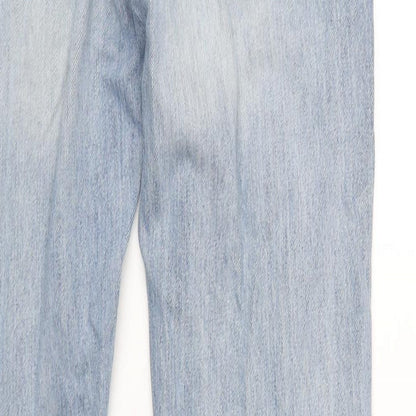 Mens UK Size 34 in Topman Regular Fit Straight Blue Jeans