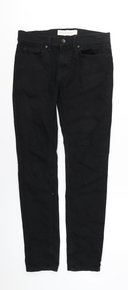 Mens UK Size 30 in Topman Regular Fit Skinny Black Jeans