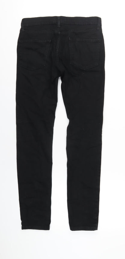 Mens UK Size 30 in Topman Regular Fit Skinny Black Jeans
