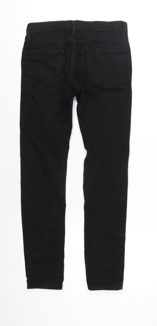 Mens UK Size 30 in Topman Regular Fit Skinny Black Jeans