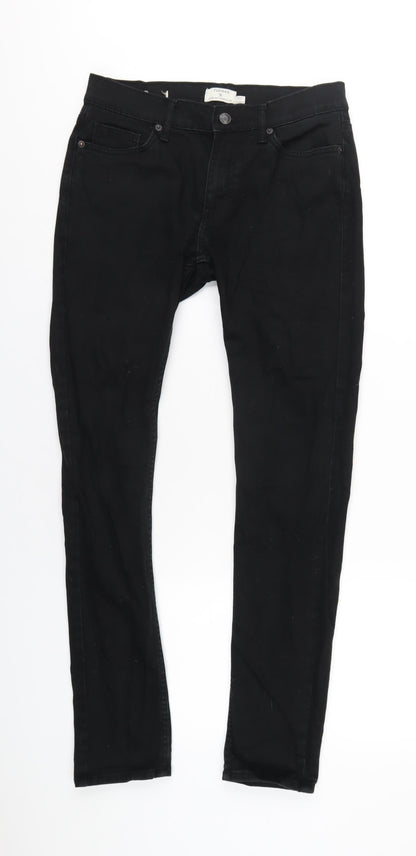 Mens UK Size 30 in Topman Regular Fit Skinny Black Jeans