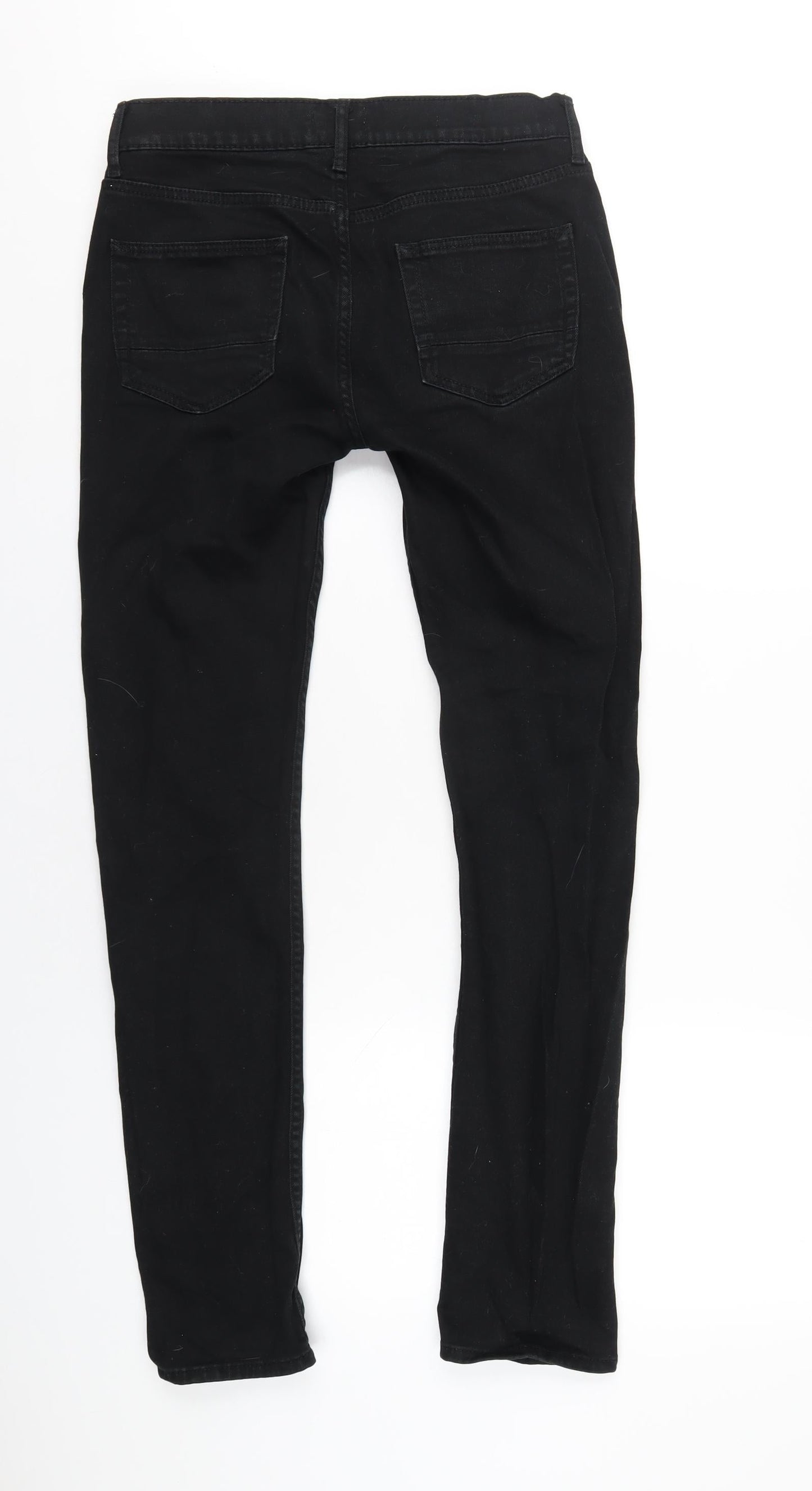 Mens UK Size 30 in Topman Regular Fit Skinny Black Jeans