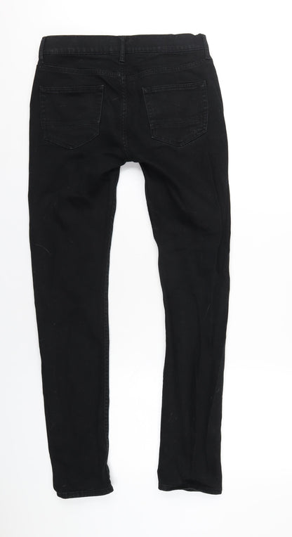 Mens UK Size 30 in Topman Regular Fit Skinny Black Jeans