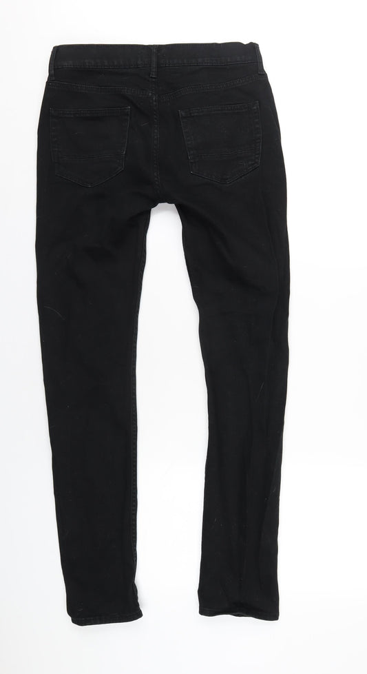 Mens UK Size 30 in Topman Regular Fit Skinny Black Jeans