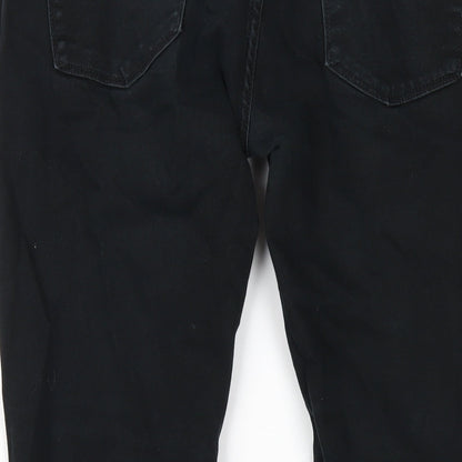 Easy Mens Black Cotton Skinny Jeans Size 34 in L29 in Regular Zip