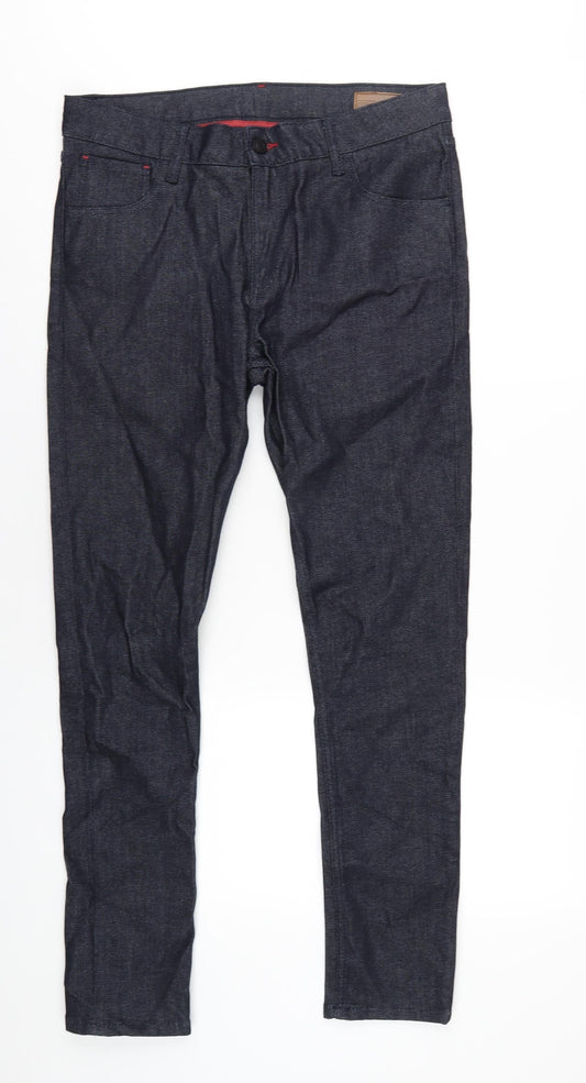 ASOS Mens Blue Cotton Skinny Jeans Size 34 in L30 in Regular Zip