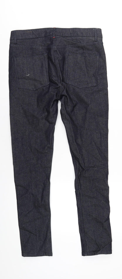 ASOS Mens Blue Cotton Skinny Jeans Size 34 in L30 in Regular Zip