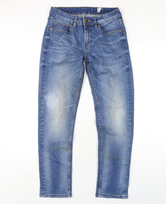 DENIM 365 Mens Blue Cotton Straight Jeans Size 30 in L28 in Slim Zip