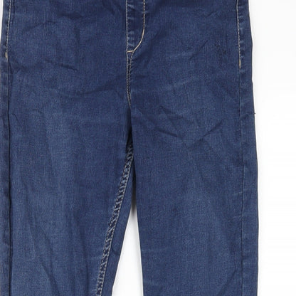 H&M Girls Blue Cotton Jegging Jeans Size 14 Years L29 in Regular Pullover
