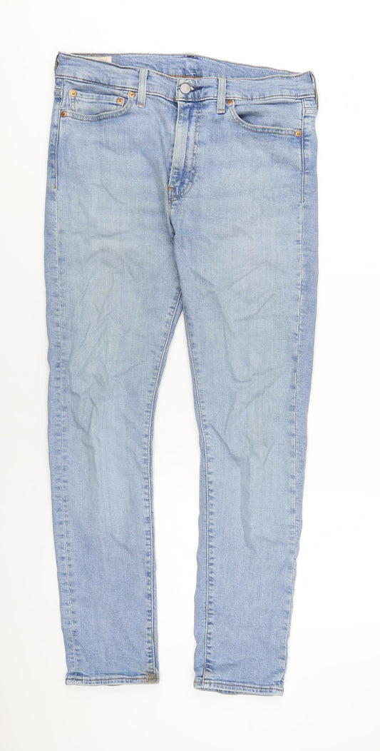 Levi's Mens Blue Cotton Skinny Jeans Size 33 in L32 in Regular Zip
