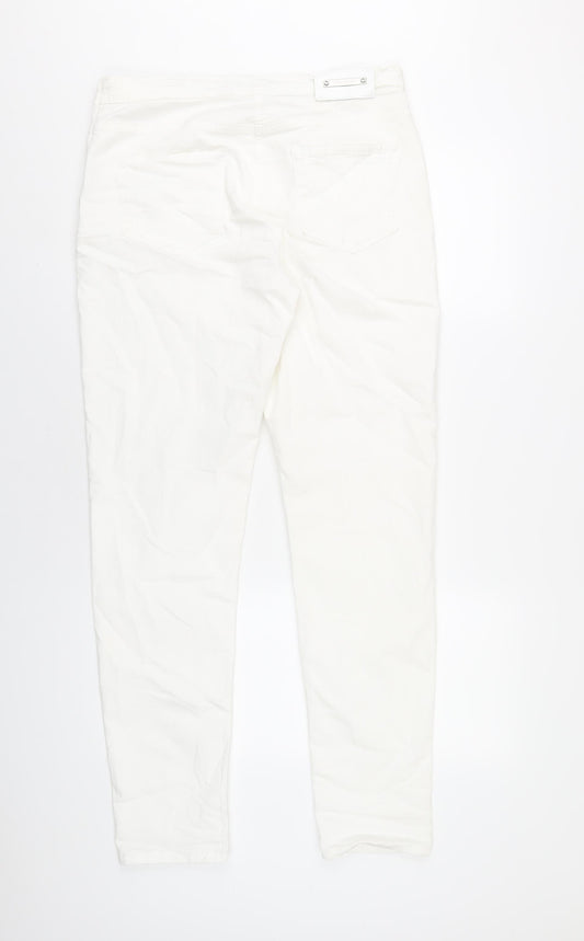 Betty Barclay Womens White Cotton Skinny Jeans Size 34 in L32 in Regular Zip