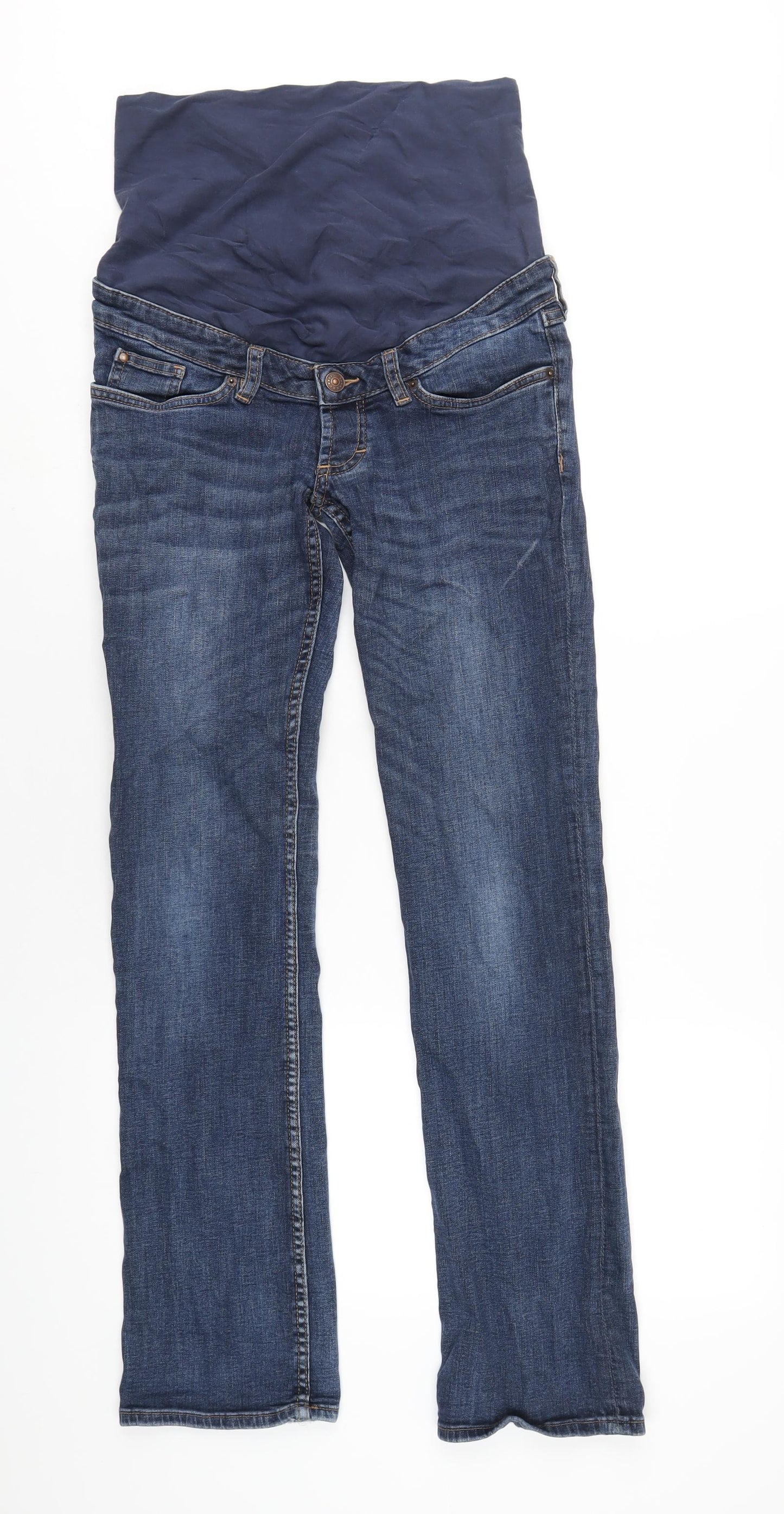 Womens UK Size 8 H&M Regular Fit Straight Blue Jeans