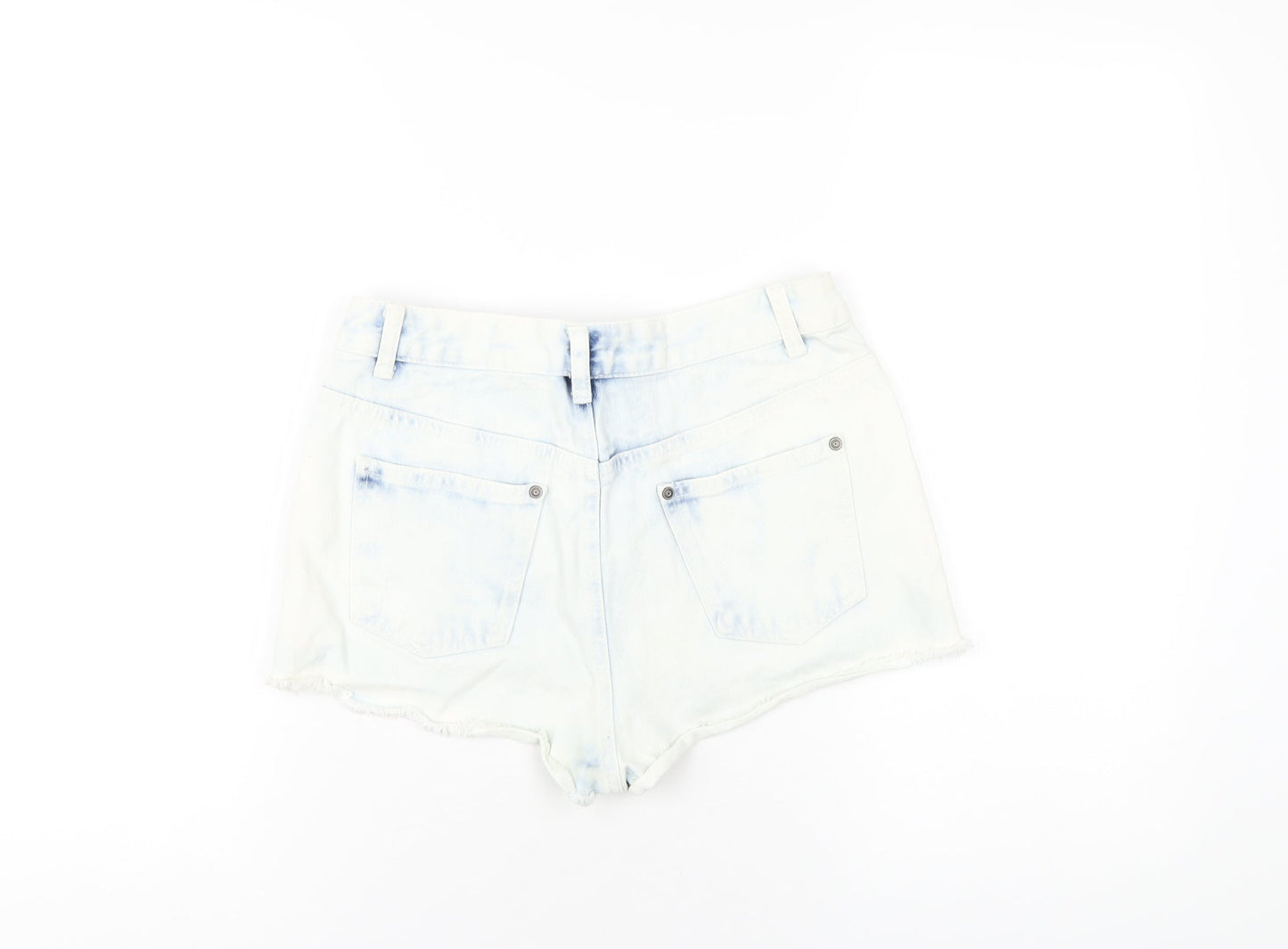 Denim & Co. Womens Blue Cotton Hot Pants Shorts Size 26 in Regular Zip