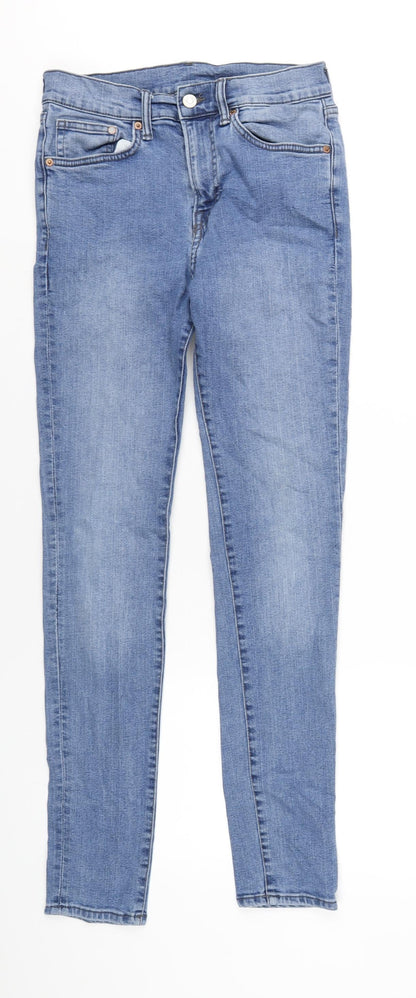 Womens UK Size 29 in H&M Regular Fit Skinny Blue Jeans