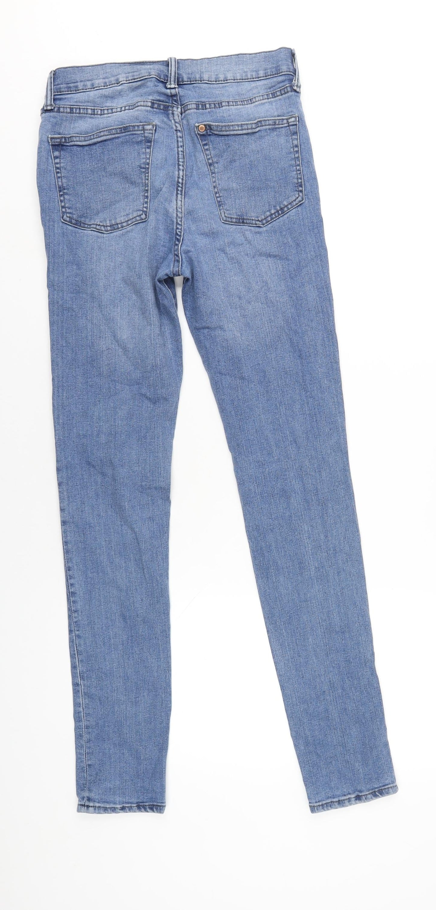 Womens UK Size 29 in H&M Regular Fit Skinny Blue Jeans