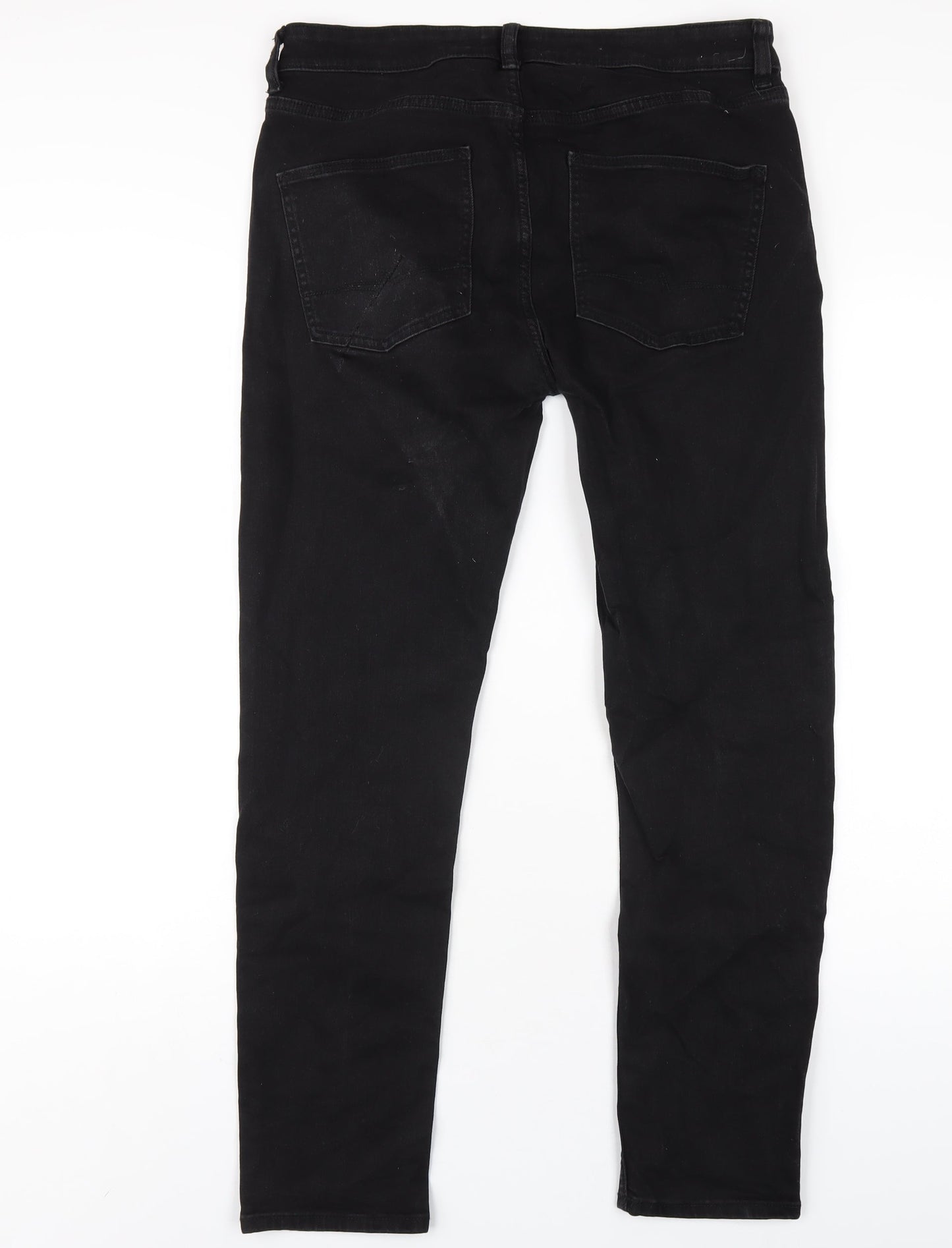 ASOS Mens Black Cotton Skinny Jeans Size 33 in L30 in Regular Zip