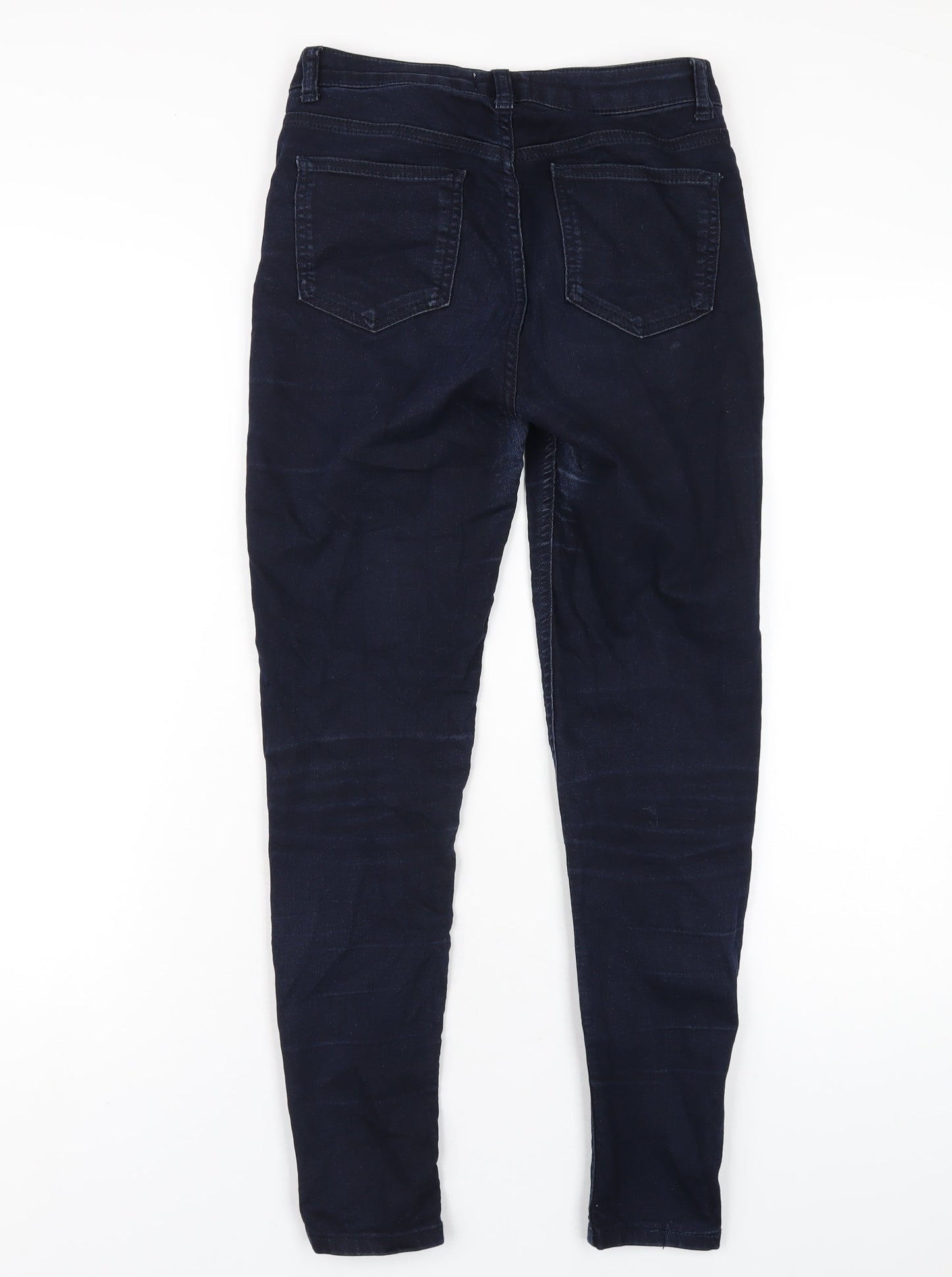 Dunnes Stores Womens Blue Cotton Skinny Jeans Size 8 L28 in Regular Zip