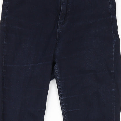 Dunnes Stores Womens Blue Cotton Skinny Jeans Size 8 L28 in Regular Zip