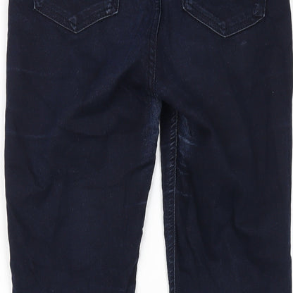 Dunnes Stores Womens Blue Cotton Skinny Jeans Size 8 L28 in Regular Zip