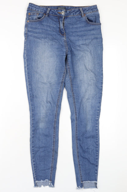 Womens UK Size 12 Papaya Regular Fit Skinny Blue Jeans