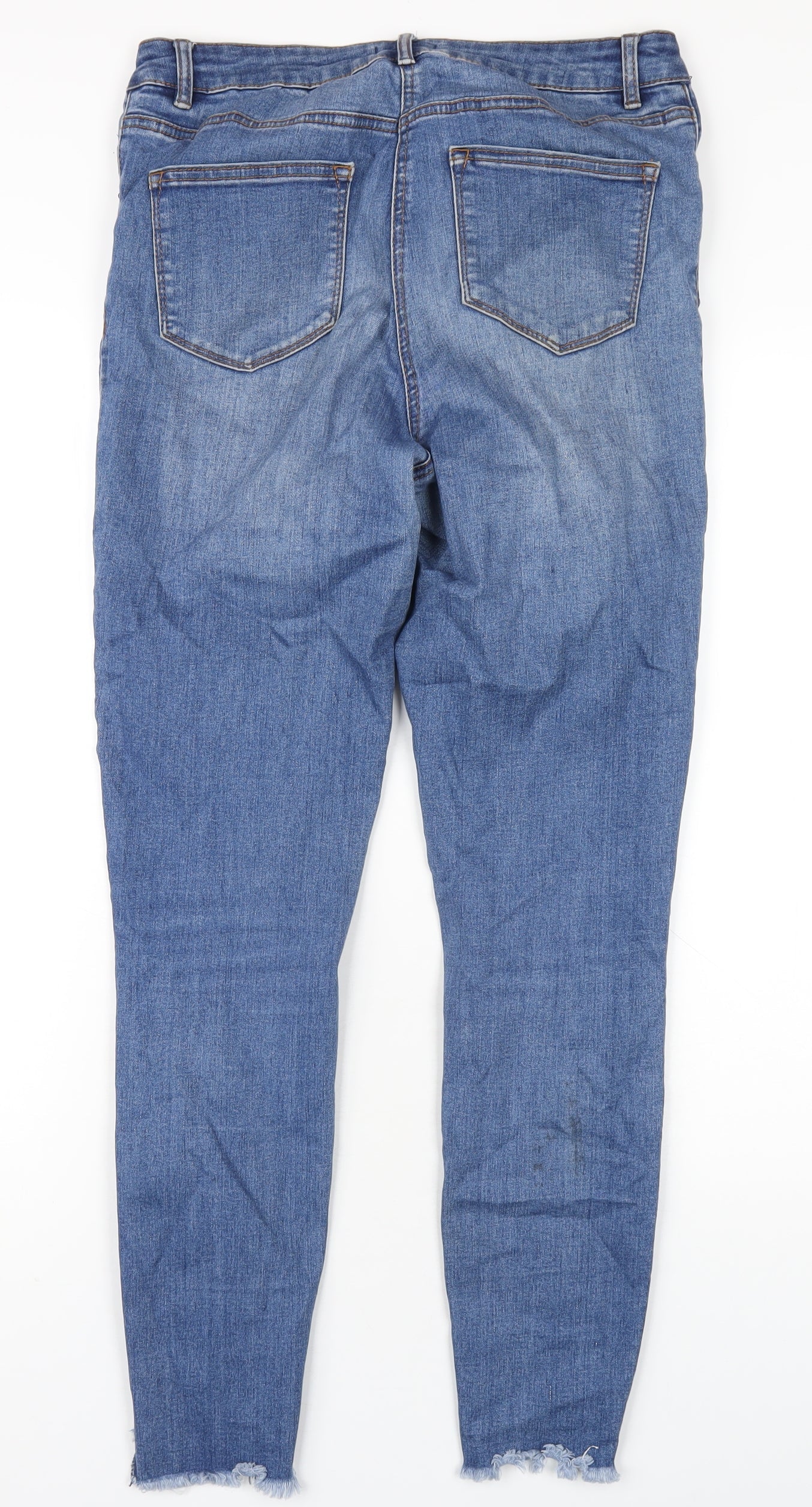 Womens UK Size 12 Papaya Regular Fit Skinny Blue Jeans
