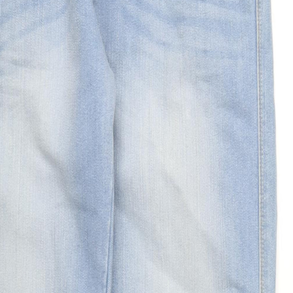 Denim & Co. Mens Blue Cotton Straight Jeans Size 34 in L32 in Regular Button