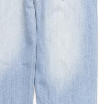 Denim & Co. Mens Blue Cotton Straight Jeans Size 34 in L32 in Regular Button