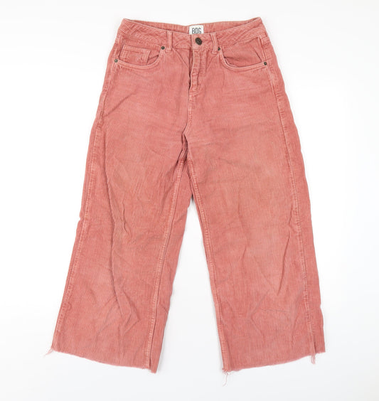 BDG Womens Pink Cotton Trousers Size 26 in L30 in Regular Zip