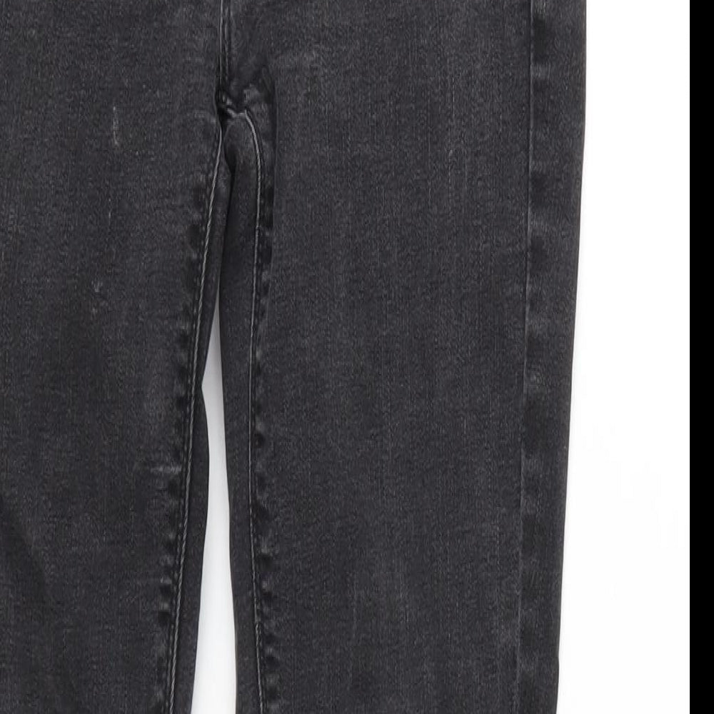 Oasis Womens Black Cotton Skinny Jeans Size 12 L31 in Regular Zip
