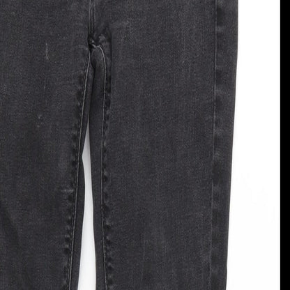 Oasis Womens Black Cotton Skinny Jeans Size 12 L31 in Regular Zip