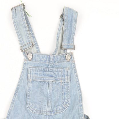 Topshop Womens Blue Cotton Playsuit One-Piece Size 4 Buckle