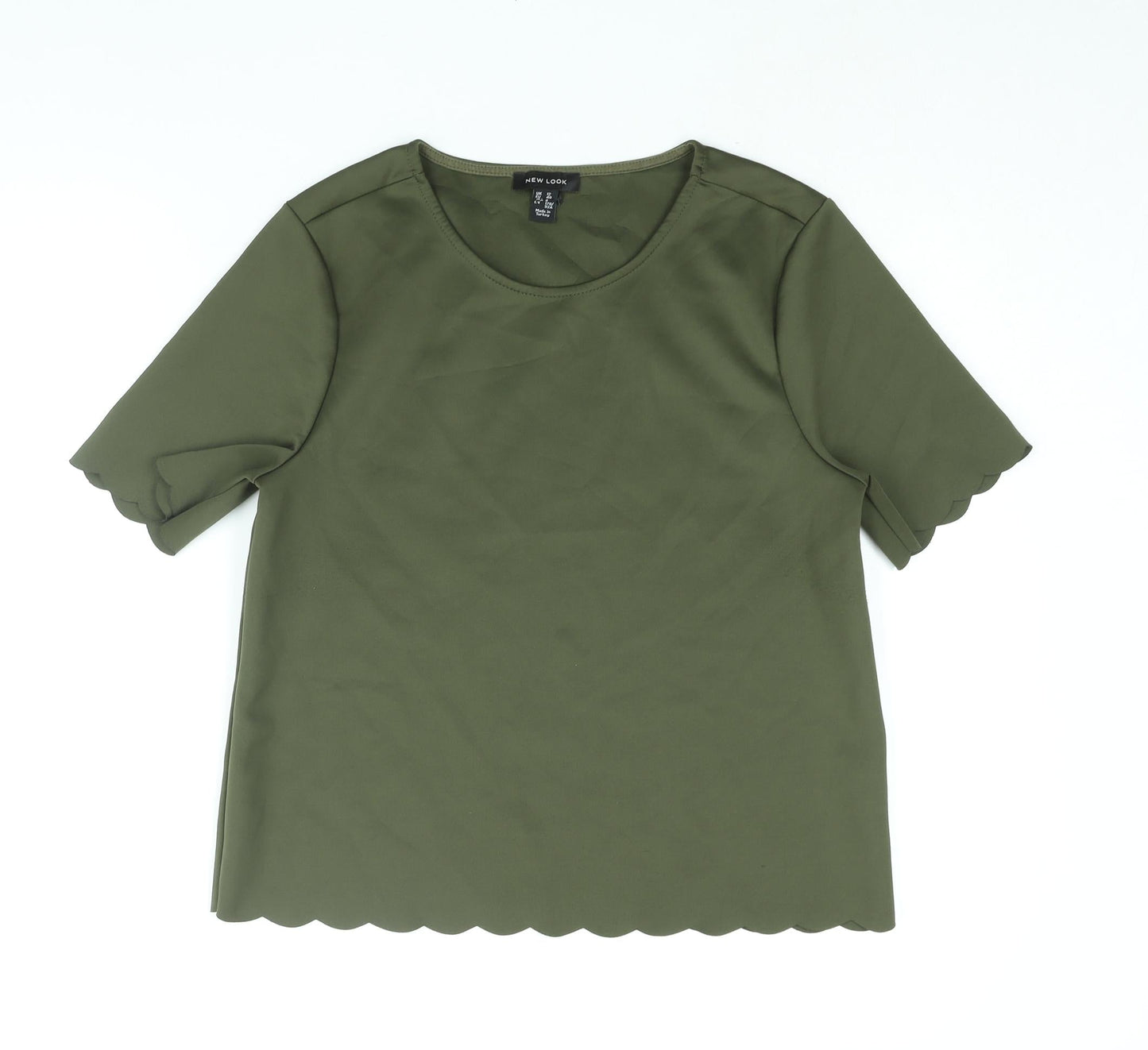 Womens UK Size 12 New Look Green Basic Blouse