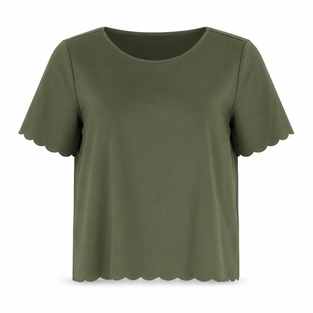 Womens UK Size 12 New Look Green Basic Blouse