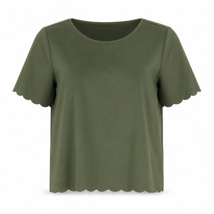 Womens UK Size 12 New Look Green Basic Blouse