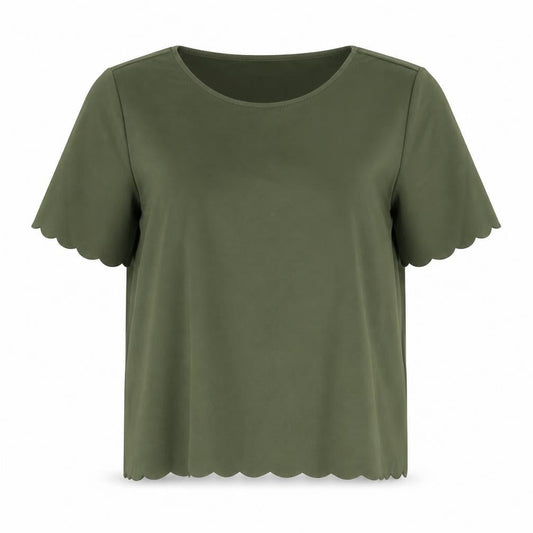 Womens UK Size 12 New Look Green Basic Blouse
