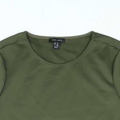 Womens UK Size 12 New Look Green Basic Blouse