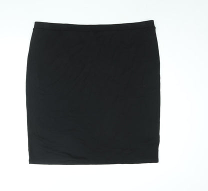 So Fabulous Womens Black Viscose Straight & Pencil Skirt Size 26