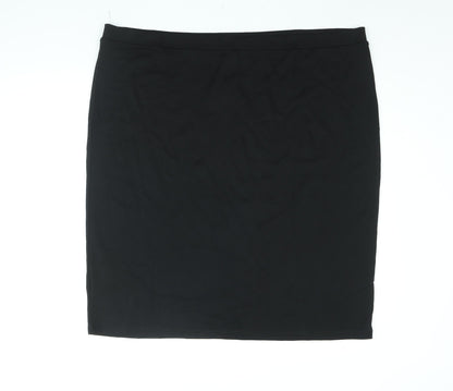 So Fabulous Womens Black Viscose Straight & Pencil Skirt Size 26