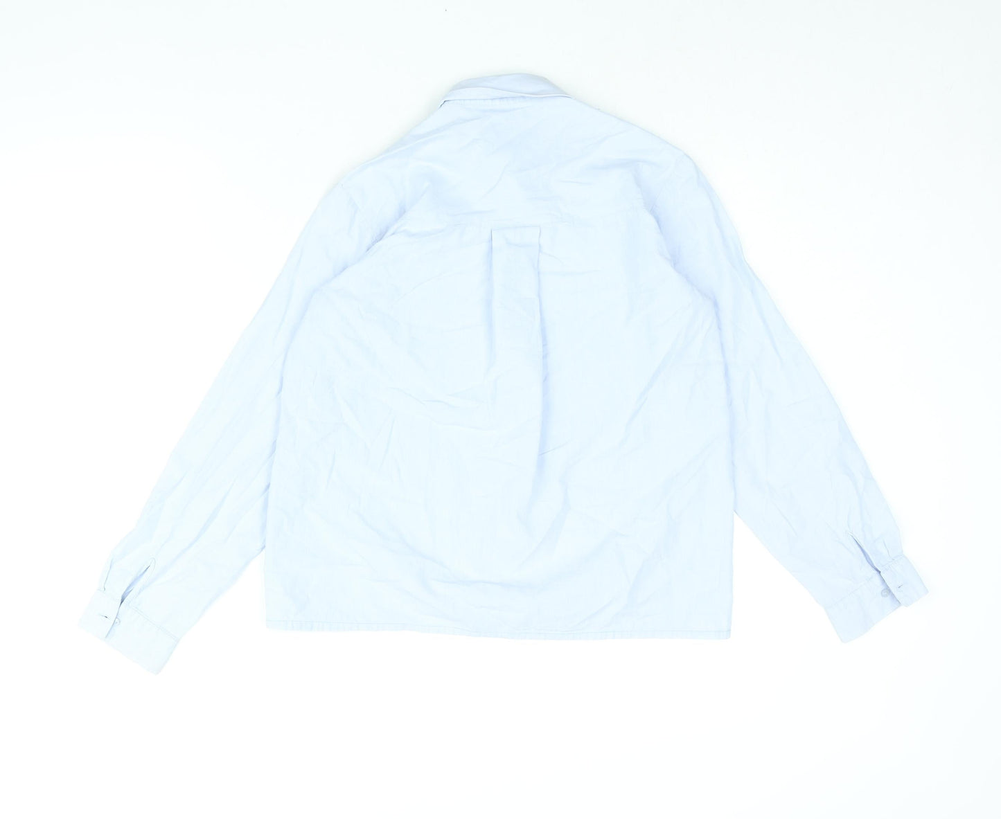 Womens UK Size XS Zara Blue Basic Button-Up