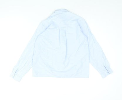Womens UK Size XS Zara Blue Basic Button-Up